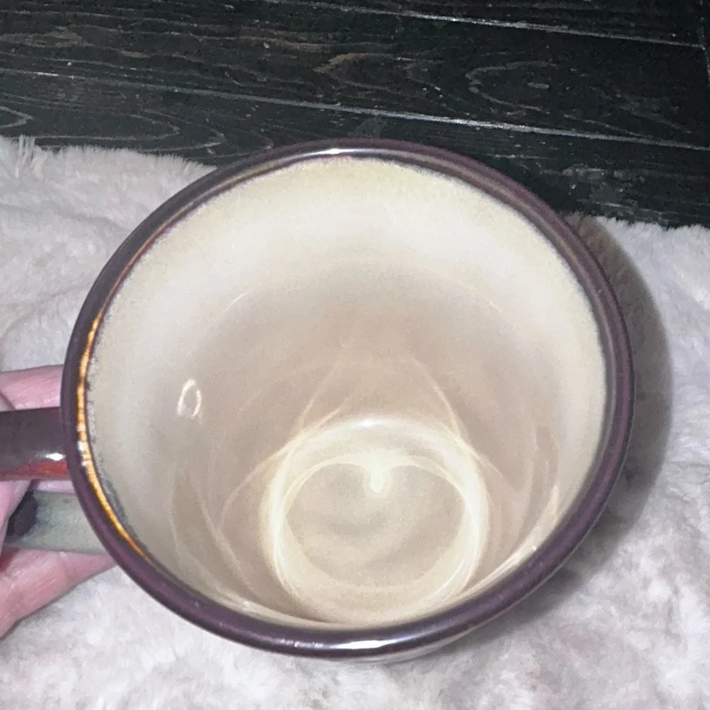 50%offW❤️ Pier 1 Red Scroll Stoneware Coffee Tea Mug Cup